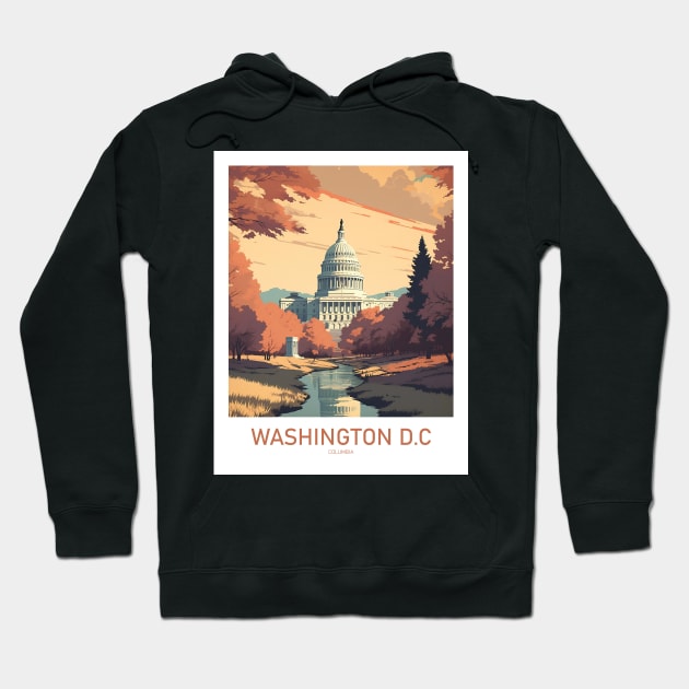 WASHINGTON D.C. Hoodie by MarkedArtPrints